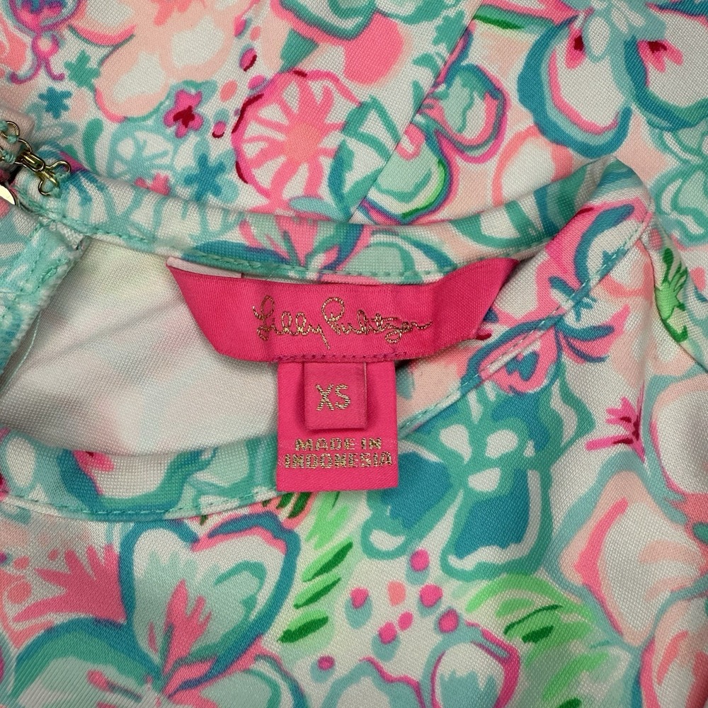 NWOT Lilly Pulitzer Kinsey Dress XS Resort Pink Love Bug Beachy Colorful Pockets - Picture 7 of 8